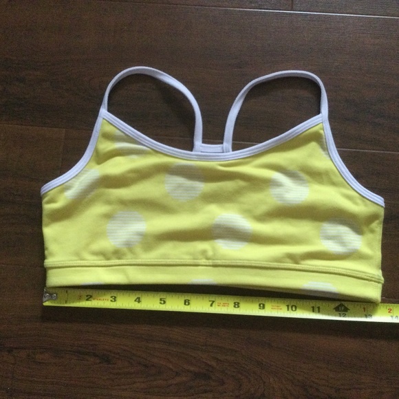 Lululemon yellow/white Y-flow sports bra size 6 - Picture 4 of 6